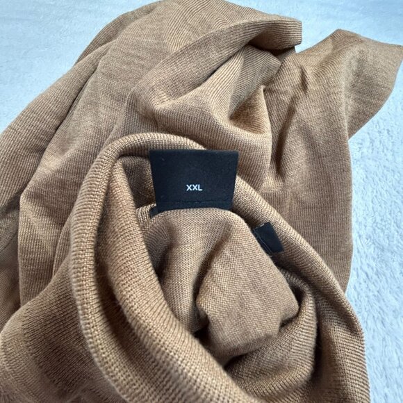 Boss Hugo Boss Mens Camel Italian Yarn Wool Turtleneck Sweater XXL Pullover - Picture 4 of 9